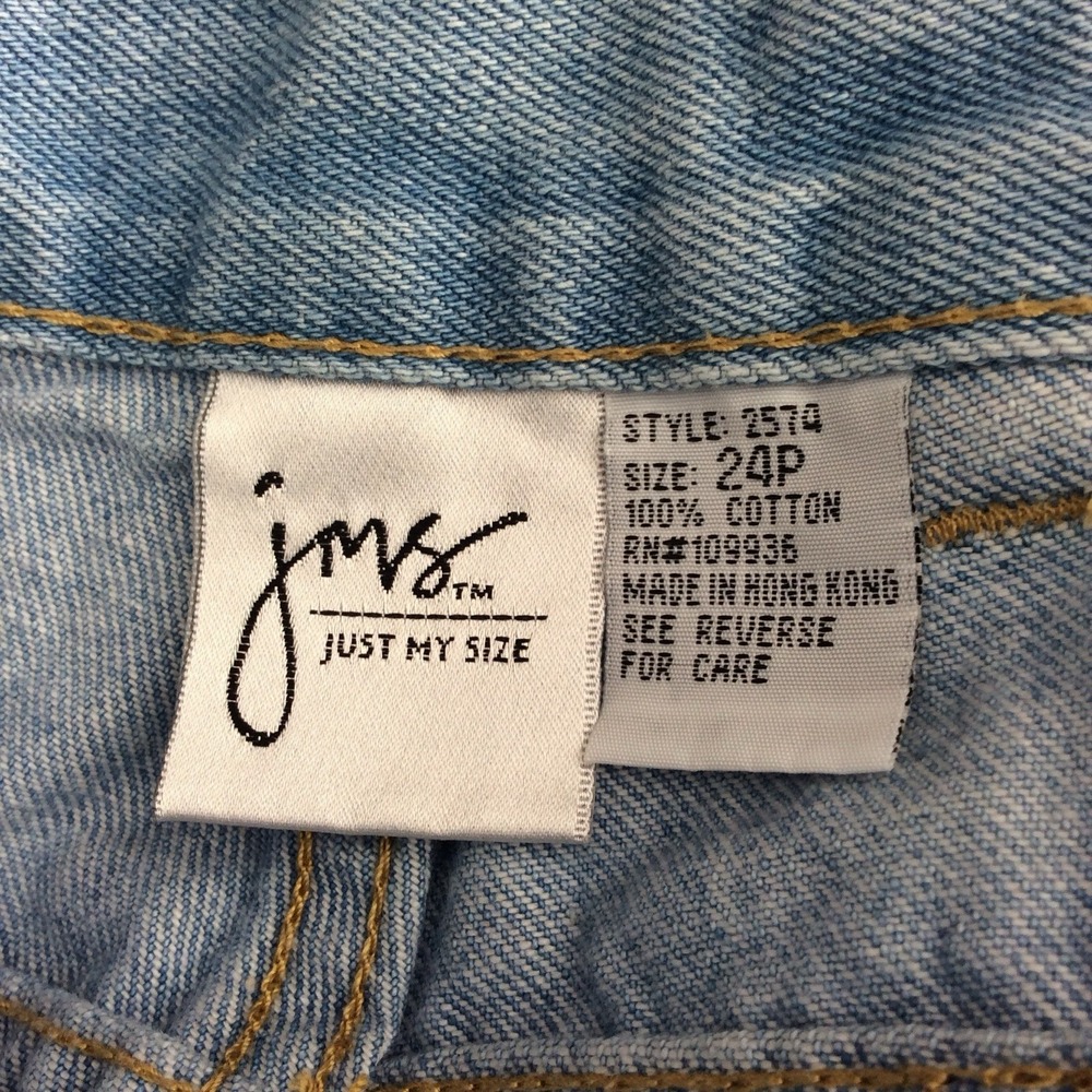 Just My Size Jeans Womens Light Wash Blue Classic Stretch High Rise Cotton 24P - Picture 5 of 9